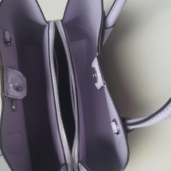 Michael Kors Mercer Studio small center zip satchel light quartz - Picture 8 of 11